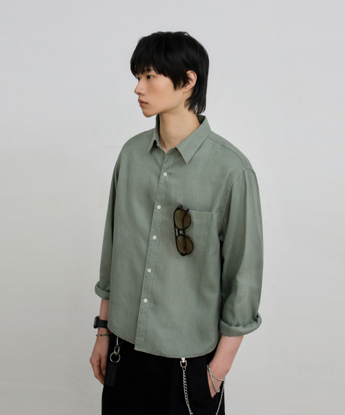 © EVERYONE’S LINEN 100% SEMI CROP SHIRT_5 COLOR