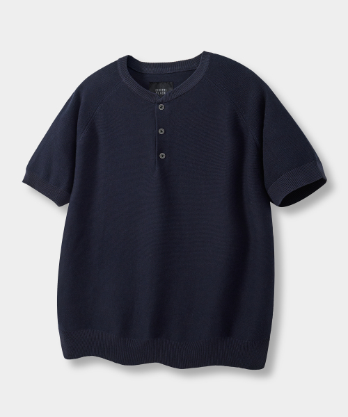 © EVERYONE’S SUMMER WOOL HALF KNIT_HENLEY NECK 4 COLOR