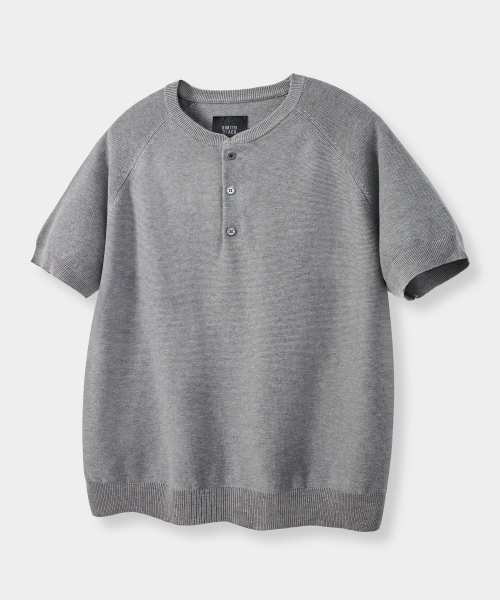 © EVERYONE’S SUMMER WOOL HALF KNIT_HENLEY NECK 4 COLOR