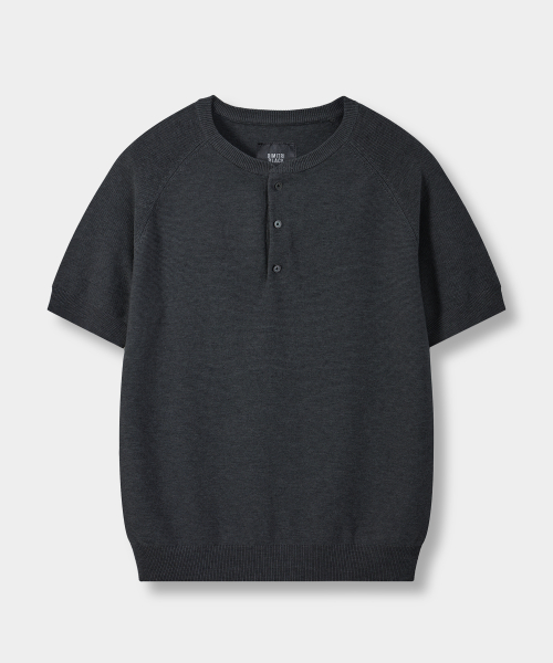 © EVERYONE’S SUMMER WOOL HALF KNIT_HENLEY NECK 4 COLOR
