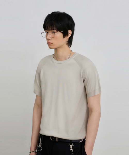 © EVERYONE’S SUMMER WOOL HALF KNIT_COLLAR/ROUND 8 COLOR