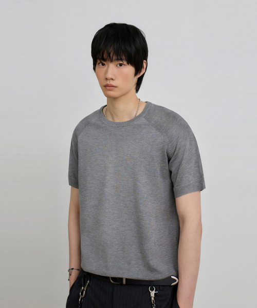 © EVERYONE’S SUMMER WOOL HALF KNIT_COLLAR/ROUND 8 COLOR