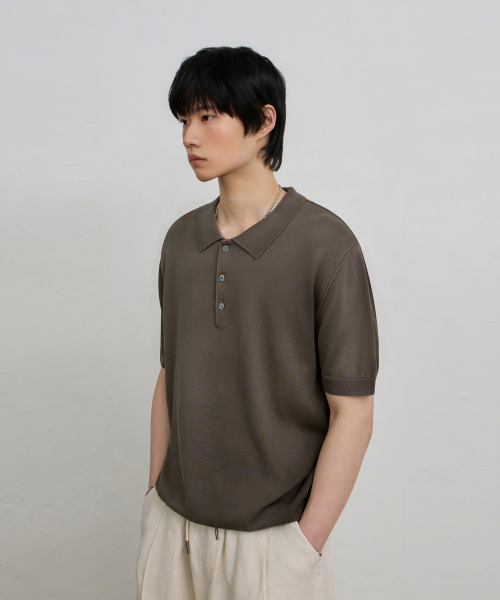 © EVERYONE’S SUMMER WOOL HALF KNIT_COLLAR/ROUND 8 COLOR