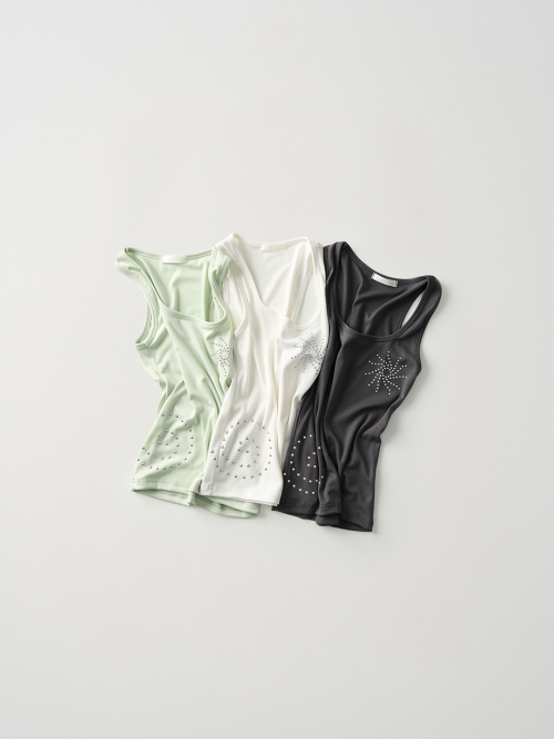 SUNRISE STUD SLEEVELESS (LIME)