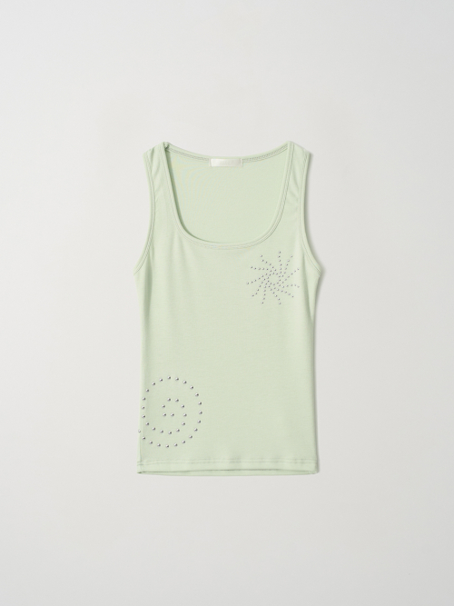 SUNRISE STUD SLEEVELESS (LIME)
