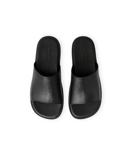 Leather Slide, Black