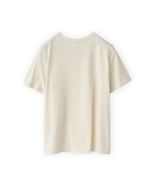W Round Easy T Shirt, Ivory