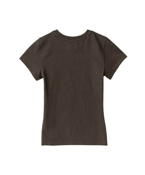 W Essential T Shirt, Dark Brown