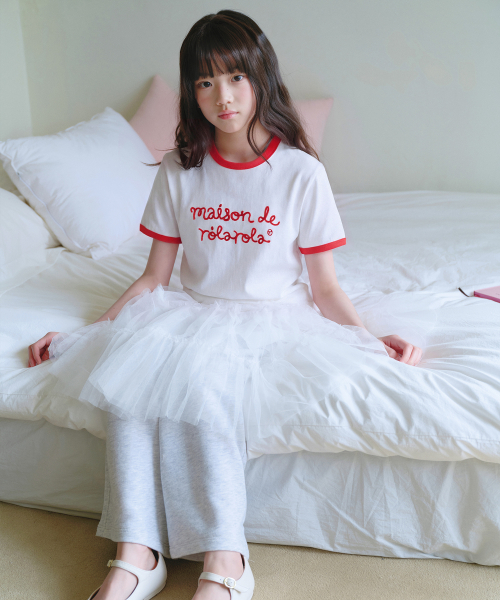 KIDS MAISON DE ROLA RINGER T-SHIRT WH+RD