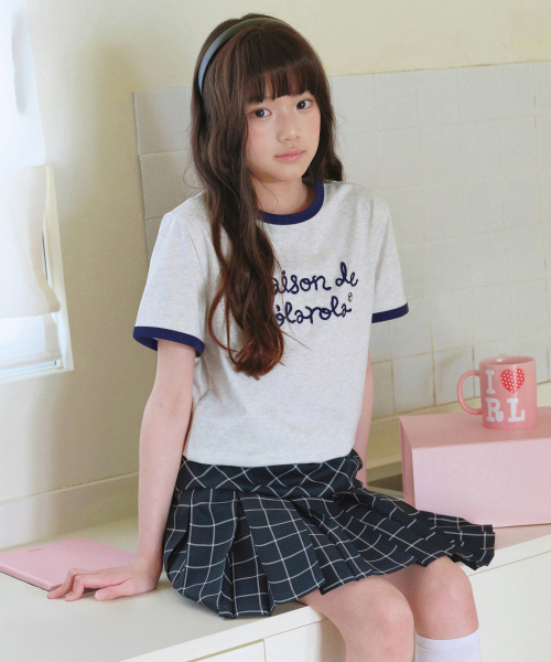 KIDS MAISON DE ROLA RINGER T-SHIRT GY+NV