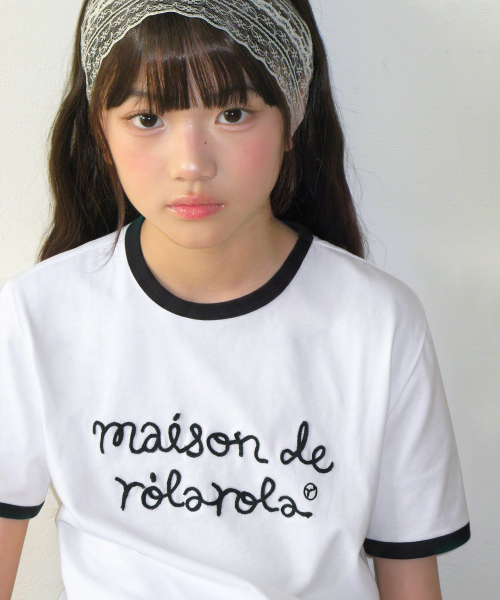 KIDS MAISON DE ROLA RINGER T-SHIRT WH+BK