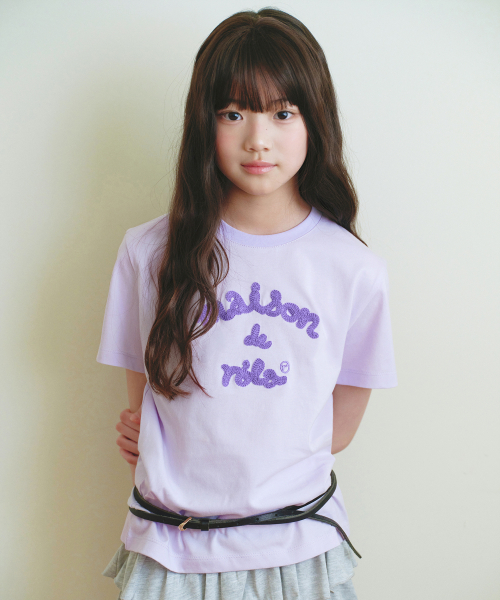 KIDS MAISON DE ROLA EMBROIDERY T-SHIRT LAVENDER