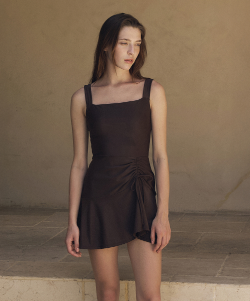 String Flare Swimsuit[LMBFSW267]-Chocolate Brown