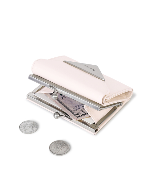 CRINKLE TRIANGLE FRAME WALLET - BLOSSOM