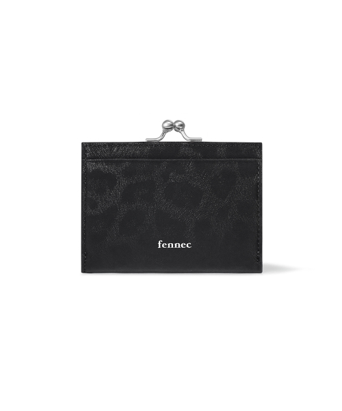 TRIANGLE FRAME WALLET - LEOPARD BLACK