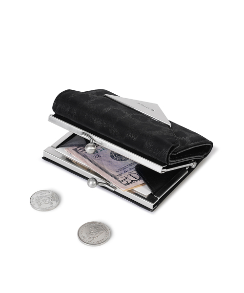 TRIANGLE FRAME WALLET - LEOPARD BLACK