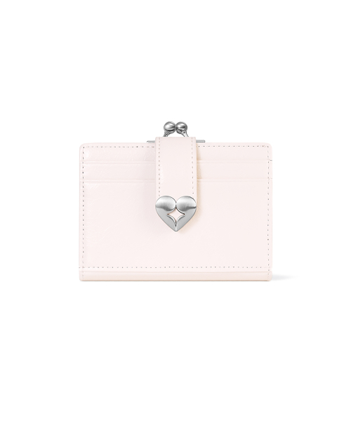 CRINKLE HEARTY FRAME BRIDGE WALLET - BLOSSOM