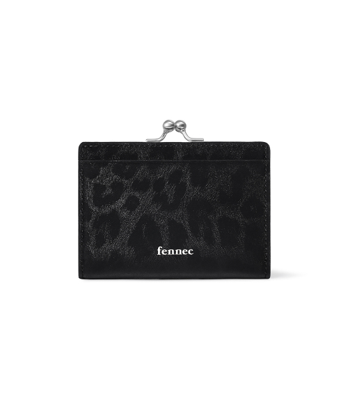 HEARTY FRAME BRIDGE WALLET - LEOPARD BLACK