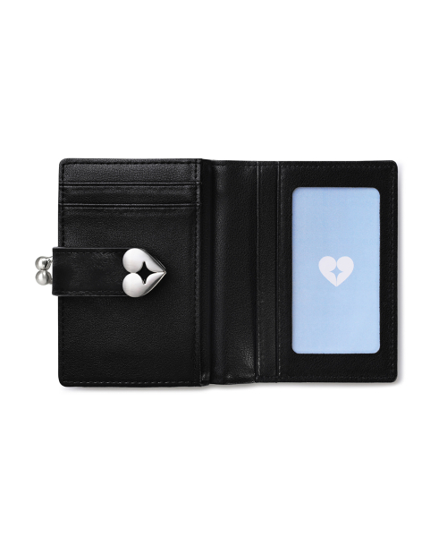 HEARTY FRAME BRIDGE WALLET - LEOPARD BLACK