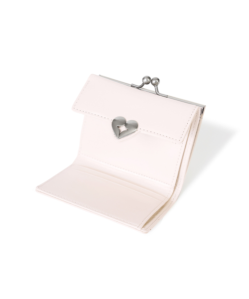 CRINKLE HEARTY FRAME WALLET - BLOSSOM