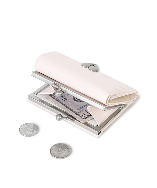 CRINKLE HEARTY FRAME WALLET - BLOSSOM