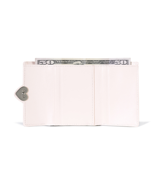 CRINKLE HEARTY FRAME WALLET - BLOSSOM