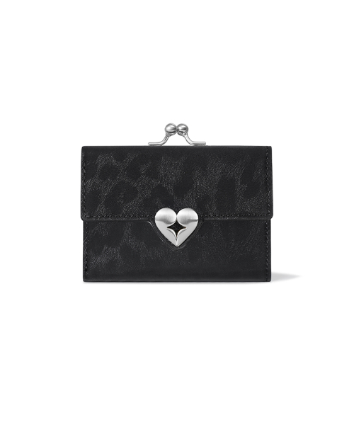 HEARTY FRAME WALLET - LEOPARD BLACK