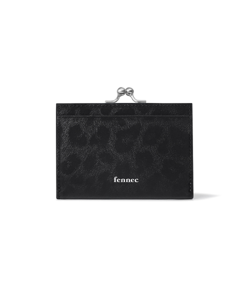 HEARTY FRAME WALLET - LEOPARD BLACK