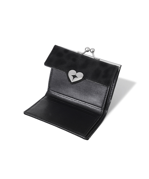 HEARTY FRAME WALLET - LEOPARD BLACK