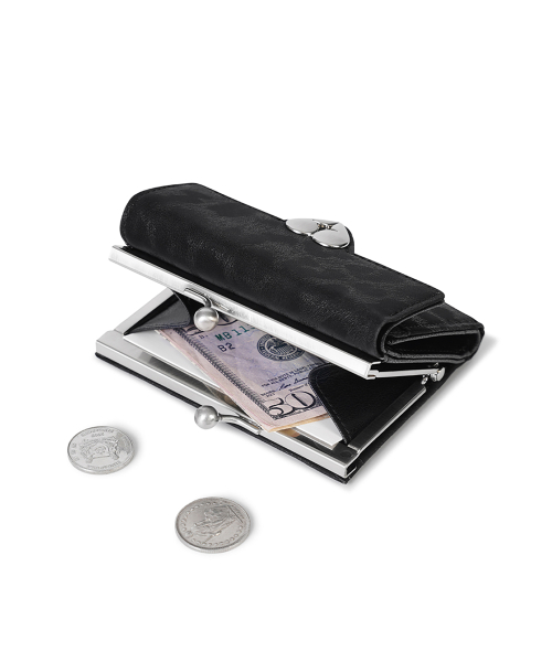 HEARTY FRAME WALLET - LEOPARD BLACK
