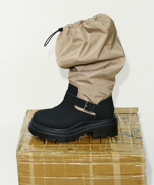 City Buckle Slouch Rain Boots 2 colors
