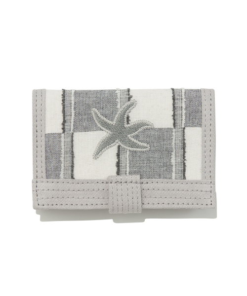 TCM check button card wallet (grey)