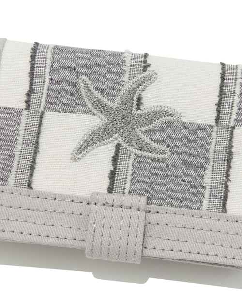 TCM check button card wallet (grey)