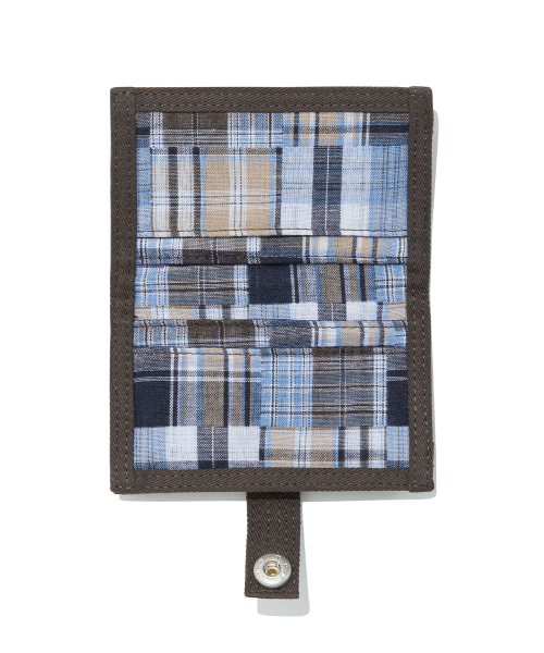TCM check button card wallet (brown)