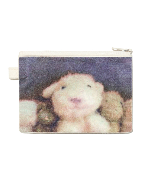 TCM fluffy bear pouch (ivory)