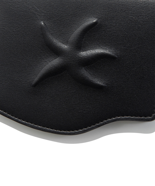 TCM embossed starfish wave wallet (black)