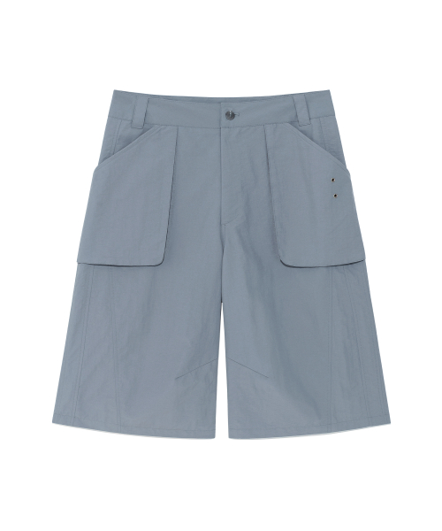 TCM pocket panel half pants (blue grey)