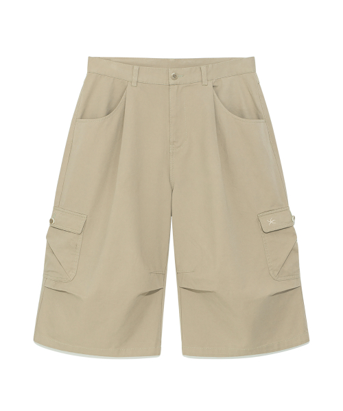 TCM easy cargo below-knee pants (beige)