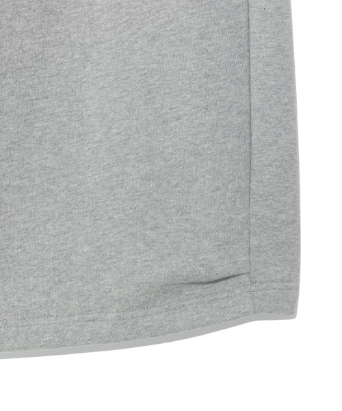 TCM zigzag stitch half sweat pants (melange grey)