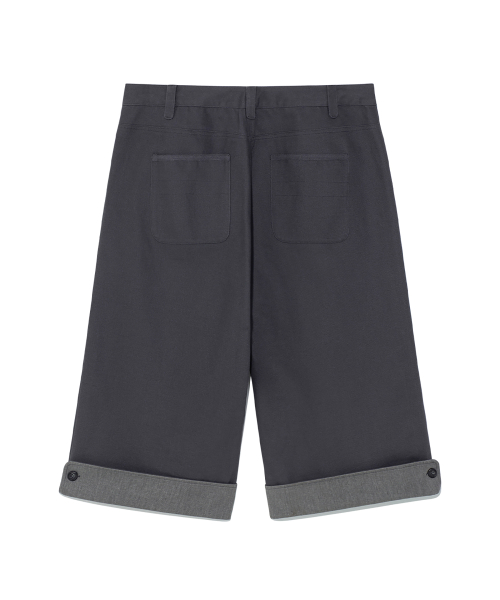 TCM folding button pants (charcoal)