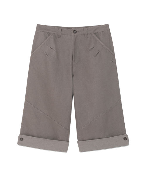 TCM folding button pants (brown)