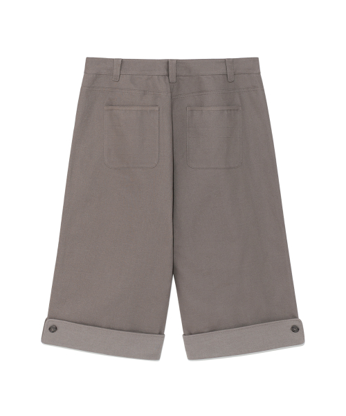 TCM folding button pants (brown)