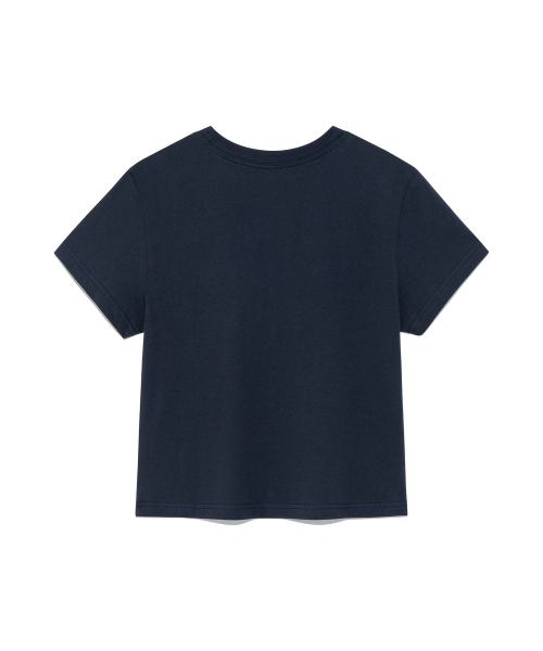 (w) TCM vintage starfish crop T (navy)