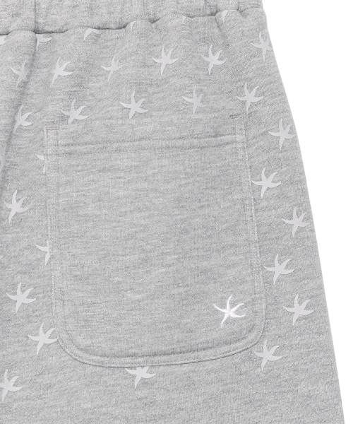 TCM starfish pattern half sweat pants (melange grey)
