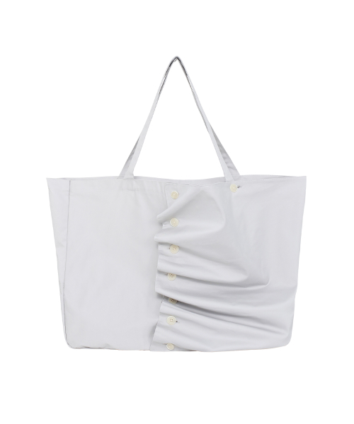 TCM 2way check pintuck bag (light grey)