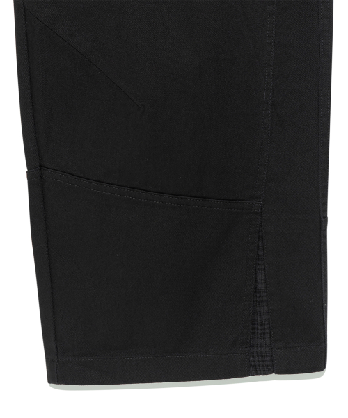 TCM belted check panel pants (black)