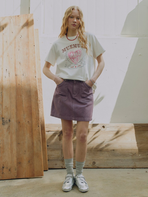 Dying Mini Denim Skirt MU2633SK301M