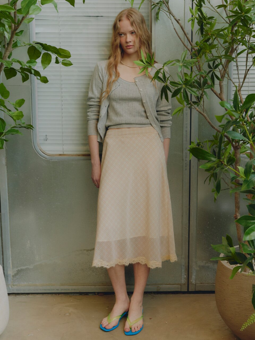Velia A-Line Skirt MU2633SK303M_LIGHT ORANGE