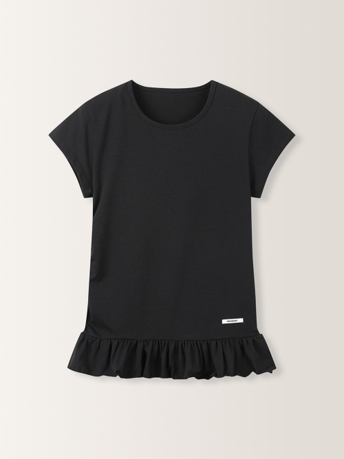 Frill Short Sleeved Slim T-Shirt MU2633TS304M