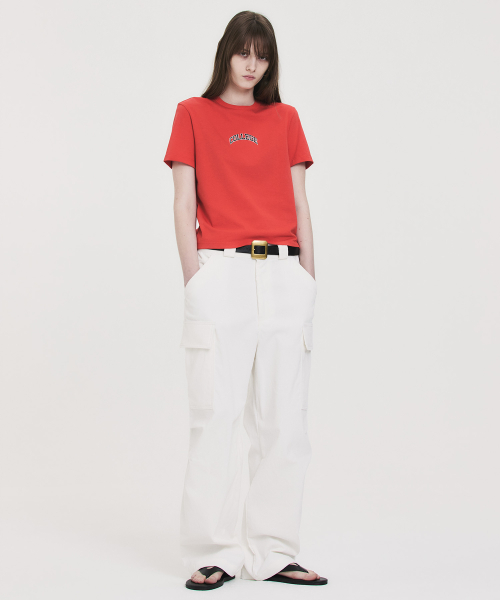 COLLEGE CROPPED T-SHIRT RED
